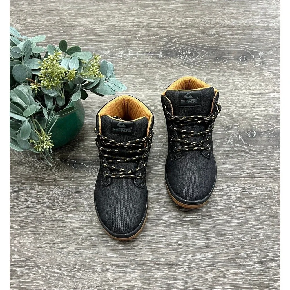 Denim Black Boutique High Top Shoes Youth Size 4‎ NEW